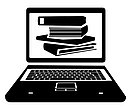 Grafische Darstellung eines geöffneten Laptops.