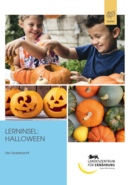 Deckblatt: Kinder bearbeiten Kürbisse; Kürbisse mit Gesichtern