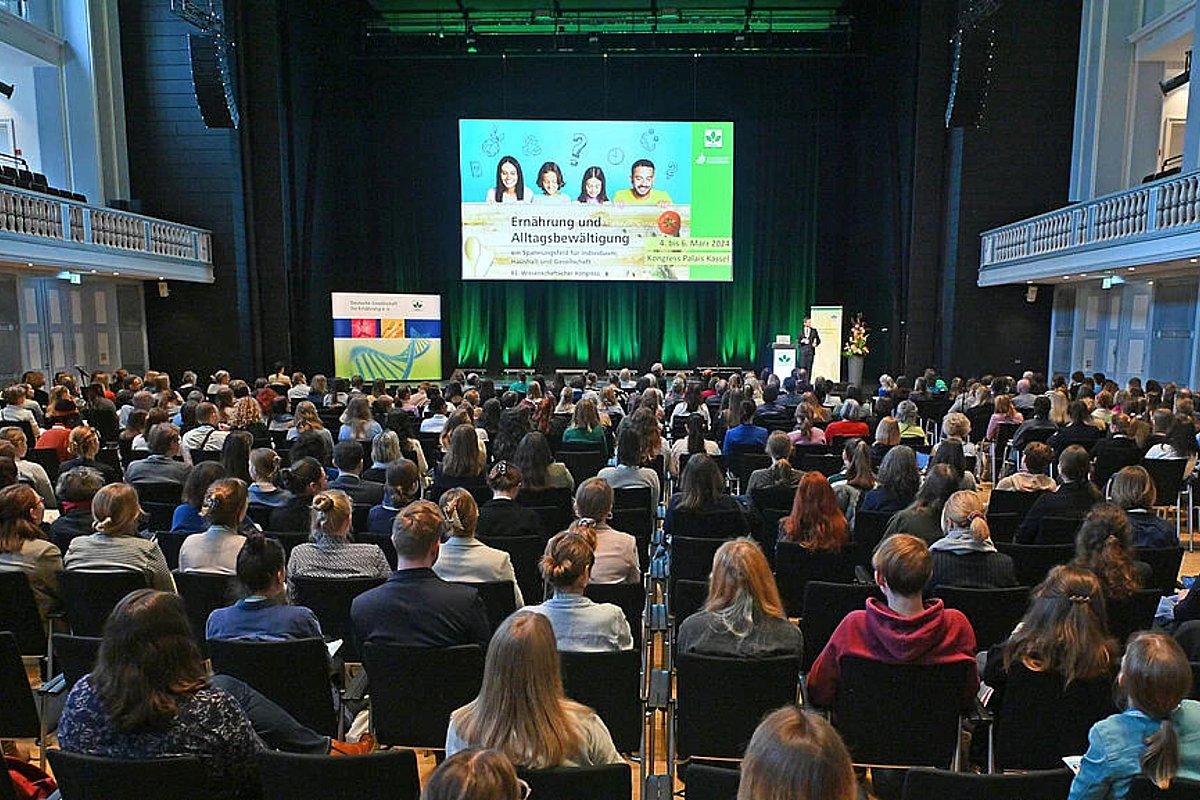 Close up auf Festsaal in Kassel zum 61. Kongress der DGE