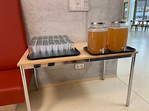 Blick in die neue Mensa der Martini-Schule Freystadt.