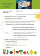 Quiz mit Fragen und Illustration von Gemüse