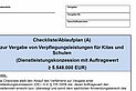 Checkliste (A) zur Vergabe von Verpflegungsleistungen für Kitas und Schulen: EU-Konzession