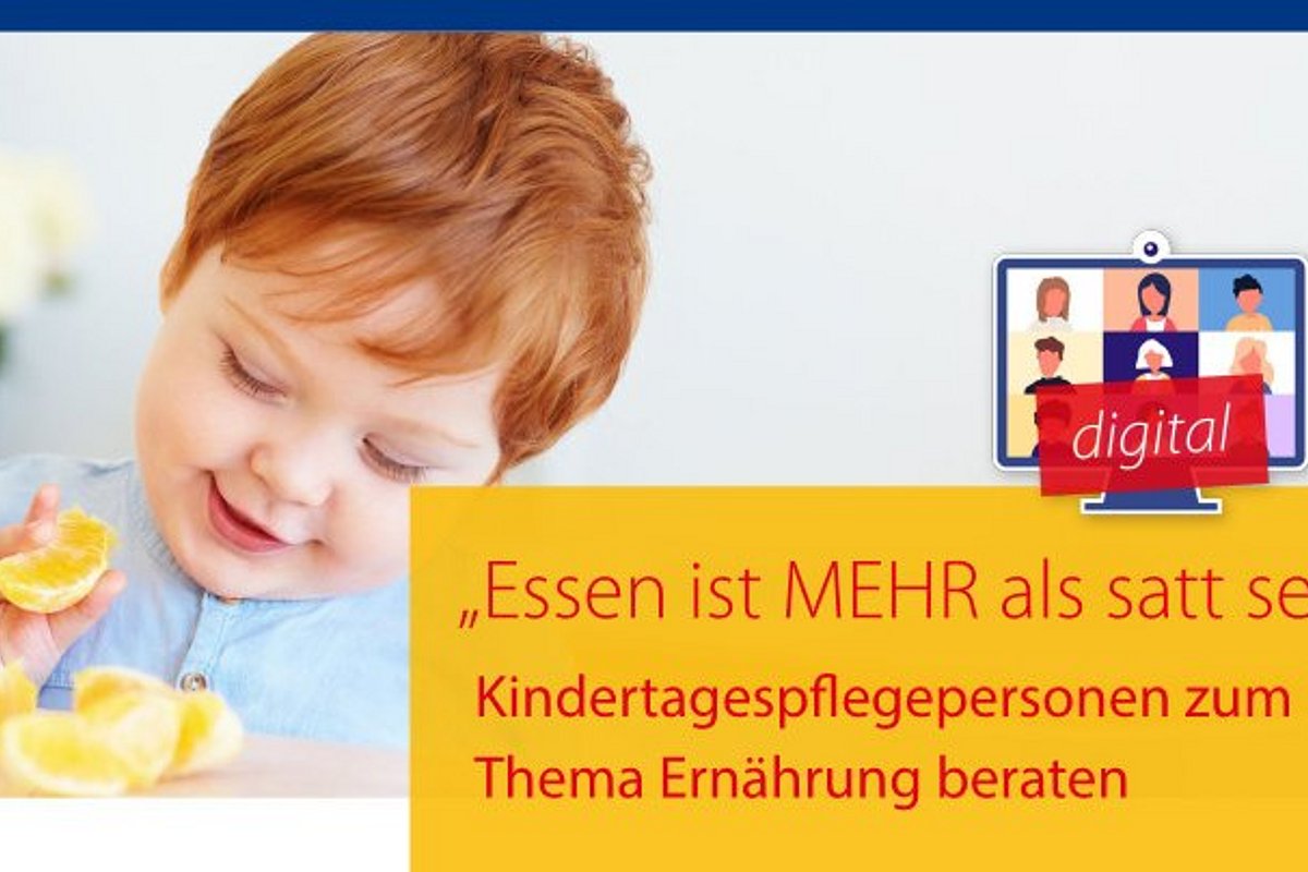 Flyerfoto des Fachtages "Essen ist MEHR als satt sein" des Bundesverbandes für Kindertagespflege am 1. Juli 2022