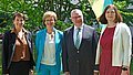 Gruppenbild mit Silvia Bender (Staatssekretärin im BMEL), Dr. Margareta Büning-Fesel (künftige Präsidentin der BLE), Dr. Hanns-Christoph Eiden (ehemaliger Präsident der BLE) und Claudia Müller (Staatssekretärin im BMEL)