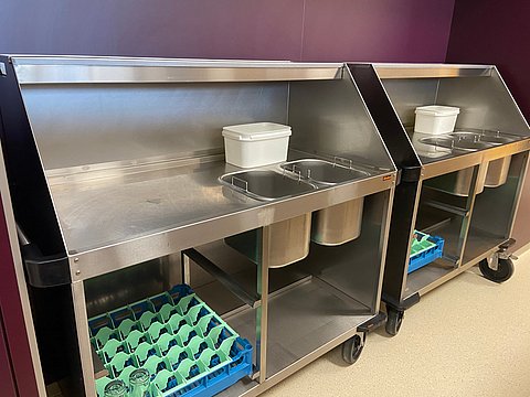 Blick in die neue Mensa der Martini-Schule Freystadt.