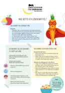 Bild Plakat mit Textboxen und Illustrationen